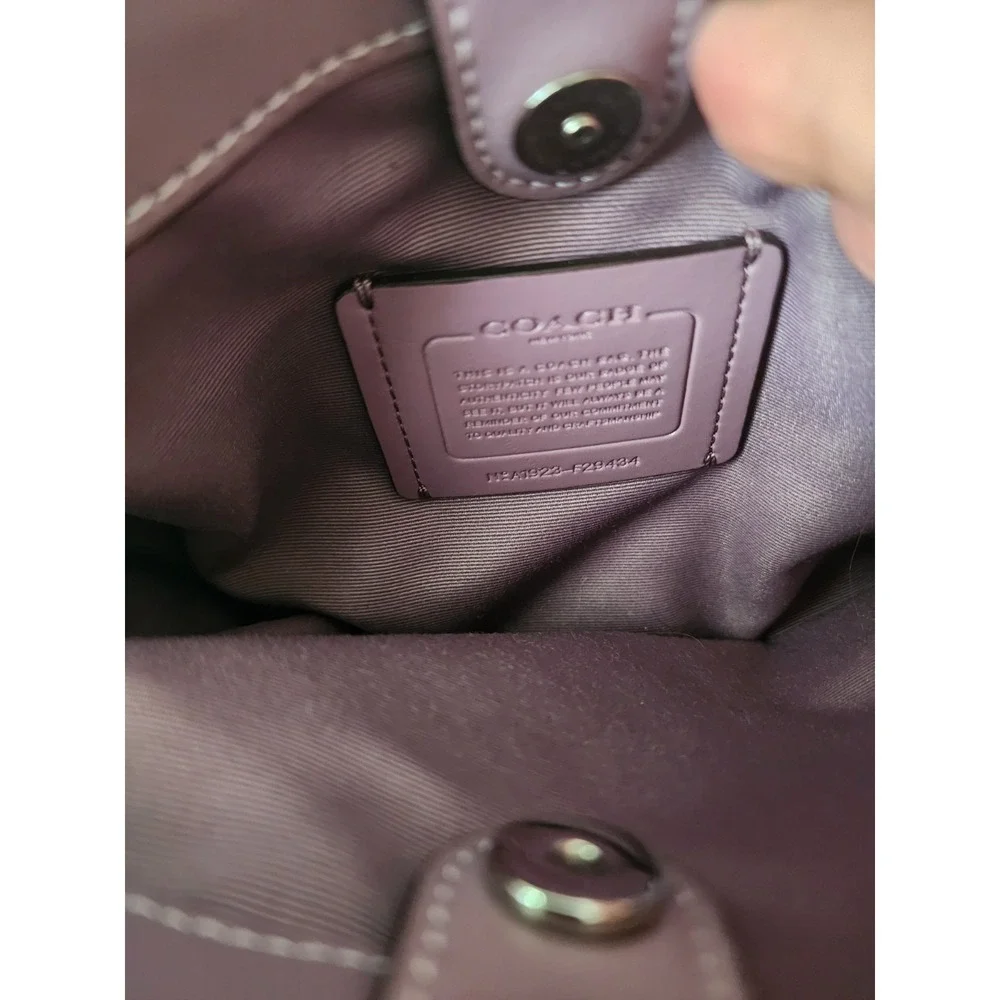 Coach F29484 Signature‎ Brown Khaki Mauve Satchel Crossbody Shoulder Bag Purse